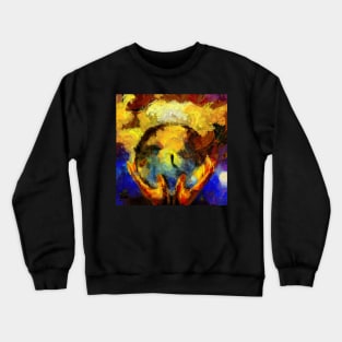 Crystal ball in hands Crewneck Sweatshirt